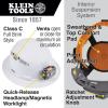 imageKlein Tools 60407 Hard Hat Light Vented Full Brim Style Padded SelfWicking OdorResistant Sweatband WhiteHard Hat wRechargeable Light