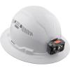imageKlein Tools 60407 Hard Hat Light Vented Full Brim Style Padded SelfWicking OdorResistant Sweatband WhiteHard Hat wRechargeable Light