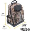 imageKlein Tools 62800BP Backpack Tool Bag Tradesman Pro ExtraLarge 40Pocket Electrician Jobsite Backpack with Molded Bottom Charging PortFullsize Camo