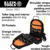 imageKlein Tools 62800BP Backpack Tool Bag Tradesman Pro ExtraLarge 40Pocket Electrician Jobsite Backpack with Molded Bottom Charging PortLow Profile