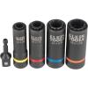 imageKlein Tools 66040 2in1 Impact Socket Set 5Piece Tool Set with 12Point Deep Sockets with 12Inch Drive Includes Tool Case5Piece Set