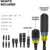 imageKlein Tools 80191 KNECT S ImpactRated MultiBit Screwdriver Set 11in1 and 7in1 Ratcheting Drivers with Phillips Slotted Square Torx Tips Nut Drivers Stubby Driver