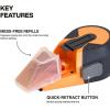 imageKlein Tools 80193 Chalk Line Tool and Red Capsules Kit 50Foot AutoRetracting Reel MessFree Refill Includes Nine 12Oz Red Chalk Capsules