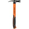 imageKlein Tools 83226 Linemans 26Ounce Claw Milled Hammer Fiberglass Handle Heavy Duty for Utility Poles Milled Face High Visibility Orange18 oz