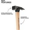 imageKlein Tools 83226 Linemans 26Ounce Claw Milled Hammer Fiberglass Handle Heavy Duty for Utility Poles Milled Face High Visibility Orange20 oz