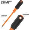 imageKlein Tools 85850 9Piece Electrician Tool Set with 3 Phillips 3 Slotted Drivers 1 ScrewHolding Driver 2 Insulated Drivers  Phillips and Square CushionGrip Handle9Piece