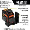 imageKlein Tools 93PLL SelfLeveling Laser Level with Bright Green 3x360Degree Planes Rechargeable Battery Magnetic MountLaser