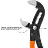 imageKlein Tools D5052BKIT 2Piece QuickAdjust Klaw Pump Pliers Set 7Inch and 10Inch Compact Design with VJaw and Hardened Teeth for Maximum Torque10Inch