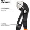 imageKlein Tools D5052BKIT 2Piece QuickAdjust Klaw Pump Pliers Set 7Inch and 10Inch Compact Design with VJaw and Hardened Teeth for Maximum Torque10Inch