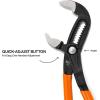 imageKlein Tools D5052BKIT 2Piece QuickAdjust Klaw Pump Pliers Set 7Inch and 10Inch Compact Design with VJaw and Hardened Teeth for Maximum Torque12Inch