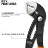 imageKlein Tools D5052BKIT 2Piece QuickAdjust Klaw Pump Pliers Set 7Inch and 10Inch Compact Design with VJaw and Hardened Teeth for Maximum Torque7Inch