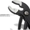 imageKlein Tools D5052BKIT 2Piece QuickAdjust Klaw Pump Pliers Set 7Inch and 10Inch Compact Design with VJaw and Hardened Teeth for Maximum Torque7Inch