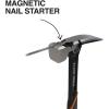 imageKlein Tools H80918S Smooth Face Framing Hammer with Straight Claw 18Ounce Forged Steel Magnetic Nail Starter and ExtraLarge Squared Strike Face