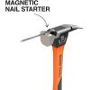 imageKlein Tools H80920S Smooth Face Framing Hammer with Straight Claw 20Ounce Forged Steel Magnetic Nail Puller and ExtraLarge Squared Strike Face18 oz