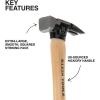 imageKlein Tools H80920S Smooth Face Framing Hammer with Straight Claw 20Ounce Forged Steel Magnetic Nail Puller and ExtraLarge Squared Strike Face20 oz