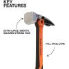 imageKlein Tools H80920S Smooth Face Framing Hammer with Straight Claw 20Ounce Forged Steel Magnetic Nail Puller and ExtraLarge Squared Strike Face20 oz