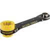 imageKlein Tools KT155T 6In1 Linemans Ratcheting Wrench with Bolt Through Design and Bright Yellow SocketOne Size