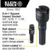 imageKlein Tools NRHD4 Impact Socket Set 4in1 SAE Socket Wrench 4 Point Sockets 34 1316 1 118Inch Sockets and 716Inch Hex Adapter4in1 Square