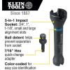imageKlein Tools NRHD4 Impact Socket Set 4in1 SAE Socket Wrench 4 Point Sockets 34 1316 1 118Inch Sockets and 716Inch Hex Adapter5in1