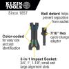 imageKlein Tools NRHD4 Impact Socket Set 4in1 SAE Socket Wrench 4 Point Sockets 34 1316 1 118Inch Sockets and 716Inch Hex Adapter5in1 Mini