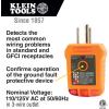 imageKlein Tools RT210 Outlet Tester Receptacle Tester for GFCI  Standard North American AC Electrical Outlets Detects Common Wiring Problems