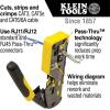 imageKlein Tools VDV226110 Ratcheting Modular Data Cable Crimper  Wire Stripper  Wire Cutter for RJ11RJ12 Standard RJ45 PassThru ConnectorsCrimper  50 Plugs