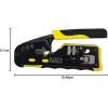 imageKlein Tools VDV226110 Ratcheting Modular Data Cable Crimper  Wire Stripper  Wire Cutter for RJ11RJ12 Standard RJ45 PassThru ConnectorsCrimper