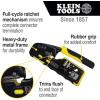 imageKlein Tools VDV226110 Ratcheting Modular Data Cable Crimper  Wire Stripper  Wire Cutter for RJ11RJ12 Standard RJ45 PassThru ConnectorsCrimper