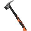 imageKlein Tools 83226 Linemans 26Ounce Claw Milled Hammer Fiberglass Handle Heavy Duty for Utility Poles Milled Face High Visibility Orange22 oz