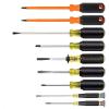 imageKlein Tools 85850 9Piece Electrician Tool Set with 3 Phillips 3 Slotted Drivers 1 ScrewHolding Driver 2 Insulated Drivers  Phillips and Square CushionGrip Handle9Piece