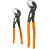 imageKlein Tools D5052BKIT 2Piece QuickAdjust Klaw Pump Pliers Set 7Inch and 10Inch Compact Design with VJaw and Hardened Teeth for Maximum Torque2Piece Set