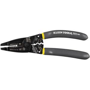imageKlein Tools 1025 Long Nose MultiPurpose Wire Stripper Tool Made in USA Professional Electrician Tools Crimping Tool Cable Stripper for 1020 AWG Solid 1222 AWG Stranded WireGrayYellow