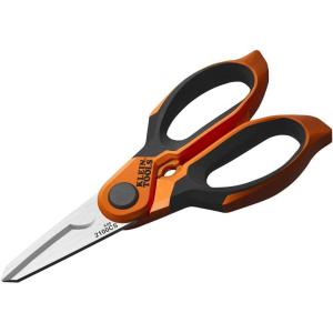 imageKlein Tools 2100FO Stainless Electrician Scissors with Serrated Blade and Cable Stripper Compact Shears for Wire and Cable Cutting 6InchLong Reach  7Inch