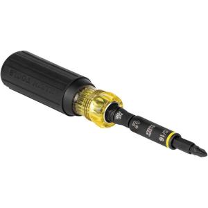 imageKlein Tools 32500HD KNECT MultiBit Screwdriver  Nut Driver Impact Rated 11in1 Tool with Phillips Slotted Square and Torx TipsStandard Handle