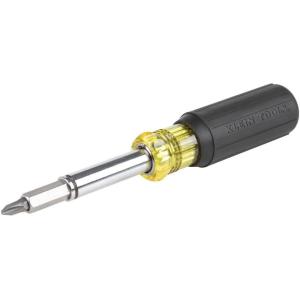 imageKlein Tools 32500MAG Magnetic MultiBit Screwdriver  Nut Driver 11in1 Multi Tool with 8 Bits 3 Nut Driver Sizes Cushion Grip HandleMagnetic 11in1