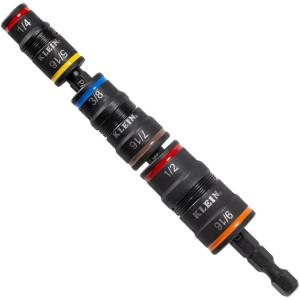 imageKlein Tools 32914HD 14in1 Impact Rated Flip Socket Set SAE and Metric Sizes Magnetic Socket Set with 12 Hex Drivers and Bit Holder CushionGrip Handle7in1