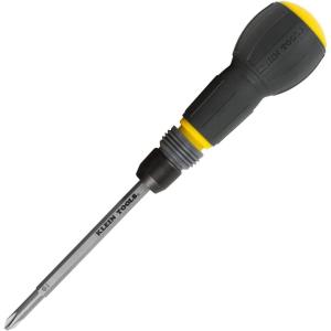 imageKlein Tools 32960A Fastbit TruGrip Screwdriver BallStyle Handle with QuickRelease Collar 2 Phillips and 6 mm Slotted DoubleEnded Bit 14Inch Bit Compatible