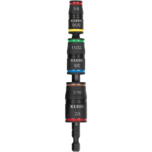 imageKlein Tools 32984 Impact Flip Socket Set with Swivel Adapter 6Piece 25Degree Swivel Head SAE Hex Sizes Nut Driving ImpactRated7in1