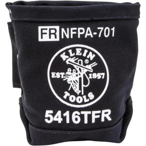 imageKlein Tools 5416TFR Tool Bag Flame Resistant Canvas Bag for Bolt Storage with Double Reinforced Bottom and Tunnel Connect 5 x 10 x 9Inch