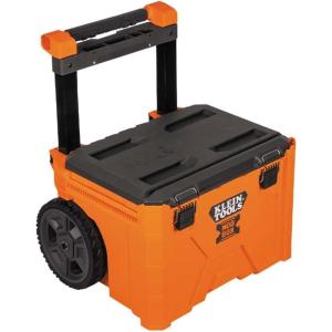 imageKlein Tools 54802MB MODbox Rolling Tool Box Heavy Duty Portable Tool Organizer with Side Mounting 10Inch Rubber Wheels Removable Handle Deep Stackable SetOne Drawer Rolling Toolbox