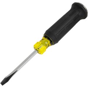 imageKlein Tools 6007DD 516Inch Keystone Demolition Driver 7Inch Blade Steel TiptoCap Construction CushionGrip Handle Oversized Strike Cap Square Shank with Wrench Assist14 Demolition Driver