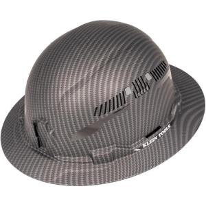 imageKlein Tools 60626 Hard Hat Vented Full Brim Premium KARBN Design Type 1 Class C Hard Hat 4Point Ratchet Suspension