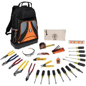 imageKlein Tools 80028 Hand Tools Kit includes Pliers Screwdrivers Nut Drivers Backpack and More Jobsite Tools 28PieceTools Set