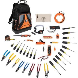 imageKlein Tools 80141 Hand Tools Kit includes Pliers Screwdrivers Nut Drivers Backpack and More Jobsite Tools 41Piece