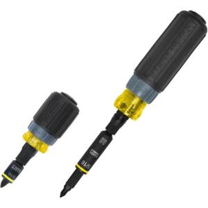 imageKlein Tools 80191 KNECT S ImpactRated MultiBit Screwdriver Set 11in1 and 7in1 Ratcheting Drivers with Phillips Slotted Square Torx Tips Nut Drivers Stubby Driver