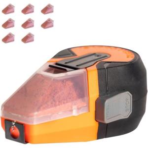 imageKlein Tools 80193 Chalk Line Tool and Red Capsules Kit 50Foot AutoRetracting Reel MessFree Refill Includes Nine 12Oz Red Chalk Capsules