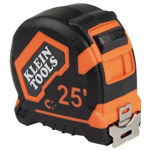 imageKlein Tools 9225 Tape Measure HeavyDuty Measuring Tape with 25Foot DoubleHook DoubleSided Nylon Reinforced Blade with Metal Belt Clip25Foot