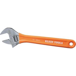 imageKlein Tools D5074 Adjustable Wrench Set Extra Capacity 6Inch 8Inch 10Inch 12Inch Forged Alloy Steel Metric and SAE 4Piece12Inch