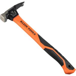 imageKlein Tools H80920S Smooth Face Framing Hammer with Straight Claw 20Ounce Forged Steel Magnetic Nail Puller and ExtraLarge Squared Strike Face18 oz