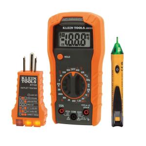 imageKlein Tools MM420 Digital Multimeter AutoRanging TRMS Multimeter 600V ACDC Voltage 10A ACDC Current 50 MOhms ResistanceTest Kit